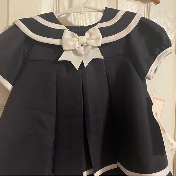 NWT Rare Editions Sailor Dress & Diaper Cover - Picture 3 of 8